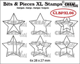 CLBPXL06 Crealies Clearstamp Bits&Pieces XL no. 06 Sterren