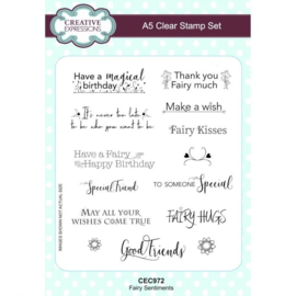 CEC972 Creative Expressions Clear stempel set Fairy sentiment A5