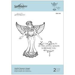 SBS166 Spellbinders Cling Stamps Joyful Season Angel