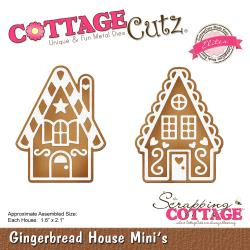 473755 CottageCutz Elites Die Gingerbread House Minis 1.6"X2.1"