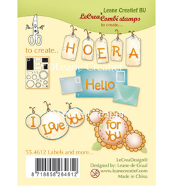 55.4612 Leane Creatief Clear Stamp Labels and more