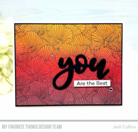 BG-121 My Favorite Things Coral Flair Background Stamp