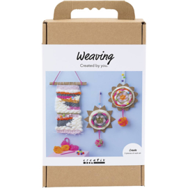 977879 Creativ Company Hobbyset weven, Wandbevestigingen, diverse kleuren
