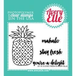 488558 Avery Elle Clear Stamp Set Stay Fresh 4"X6"