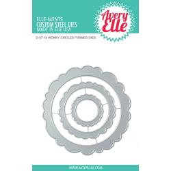 541760 Elle-Ments Dies Wonky Circles Frames