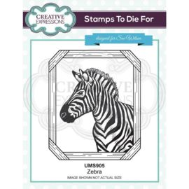 UMS905 Creative Expressions Pre cut stamp Zebra