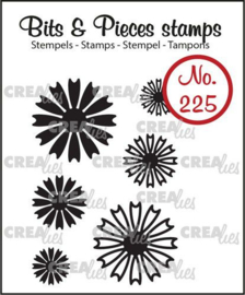 CLBP225 Crealies Clearstamp Bits & Pieces Mini Bloemen
