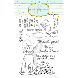 651198 Colorado Craft Company Clear Stamps Thank You-By Anita Jeram 4"X6"