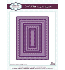 CEDLH1054 Cutting & embossing Scallop Layered Rectangle