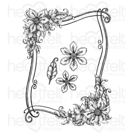 HCPC3976 Heartfelt Creations Cling Rubber Stamp Set Curvy Floral Frame