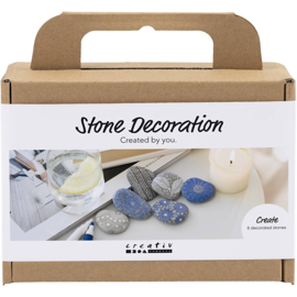 977781 Creativ Company Mini Hobbyset Steendecoratie, blauw
