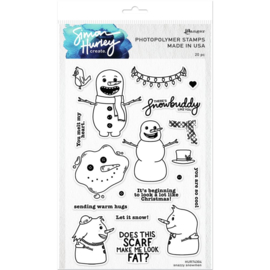 HUR74304 Simon Hurley create. Cling Stamps Snazzy Snowmen 6"X9"