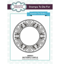 UMS831 Creative Expressions To Die For Stamp Butterfly Circle