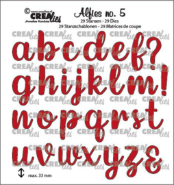 CLALF05 Crealies Alfies no. 5 Kleine letters