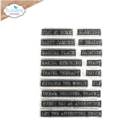 CS365 Elizabeth Craft Designs Remember Moments A6 Stamps Travel Phrases