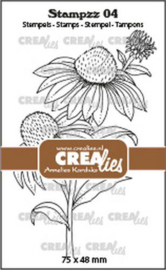 130505/1454 Crealies Clearstamp Stampzz Kegelbloem CLSTAMPZZ04