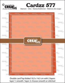 CLCZ577  Crealies Cardzz Dubbele kaart 10,5 x 14,5 cm (vouw bovenkant)