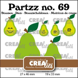 CLPartzz69 Crealies Partzz Peer klein en middel