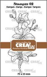 130505/1452 Crealies Clearstamp Stampzz Orchidee CLSTAMPZZ02