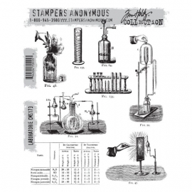 258883 Tim Holtz Cling Rubber Stamp Set Laboratory