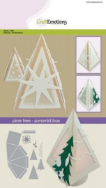 115633/1506 CraftEmotions Die - denneboom - piramide box Card A5 box