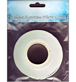 Foam tape 2 mm dubbelzijdig klevend 8mm x 2mtr