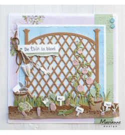 CR1395 Marianne Design Craftables Seed pocket & garden tools