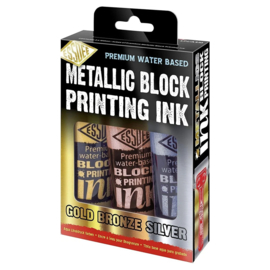 LPIA3M Essdee Metallic Block Printing Ink Set 3pcs