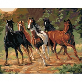 216 21798 Plaid Paint By Number Kit Home Run 16"X20"