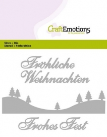 115633/0405 CraftEmotions Die Text - Fröhliche Weihnachten (DE) Card 11x9cm