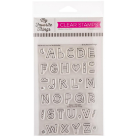 MSTN003 My Favorite Things Clear Stamps Hip Hip Yay Alphabet  4"X6"