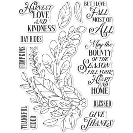 640149 Memory Box Clear Stamps Harvest Love & Kindness