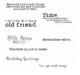 EB937 Stamping Bella Cling Stamps Edgar And Molly's Vintage Sentiments