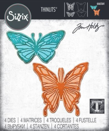 666564 Sizzix Thinlits Die by Tim Holtz Vault Scribbly Butterfly
