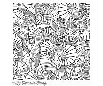 BG-86 My Favorite Things Wavy Coloring Book Stamp 6x6 Inch Cling Rubber