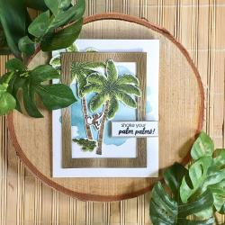 594810 Hero Arts Clear Stamps Color Layering Palm Tree 4"X6"
