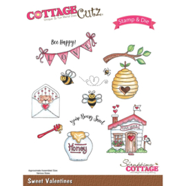 465106 CottageCutz Stamp & Die Set Sweet Valentines