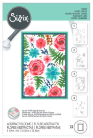 666666 Sizzix Layered Stencil Abstract Blooms