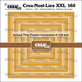 CLNestXXL165  Crealies Crea-Nest-Lies XXL Inchies vierkant dunne kaders
