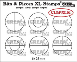 CLBPXL01 Crealies Clearstamp Bits&Pieces XL no. 01 Cirkels