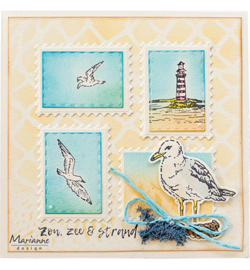 TC0883 Marianne Design Tiny's Beach stamp & die set