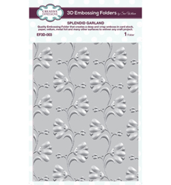 EF3D-003 Creative Expressions Embossing Folder  Splendid Garland