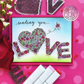 647524 Hero Arts Clear Stamps Floral Love 4"X6"