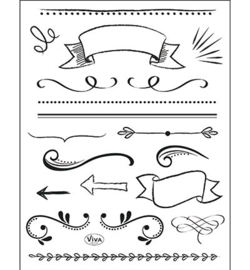 4003.170.00 ViVa Clear Stamps  Lettering Element / Banner