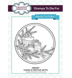 UMS847 To Die For Stamp Carol's Festive Gifts