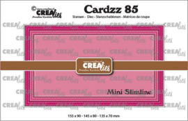 CLCZ85 Crealies Cardzz Mini Slimline E met dubbele stippenlijn