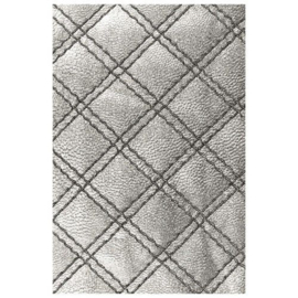665734 Sizzix 3-D Texture Fades Embossing Folder Quilted Tim Holtz