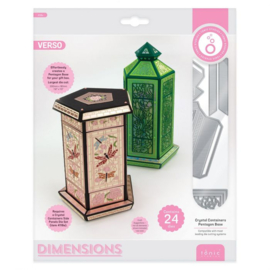 4118E Tonic Studios Dimensions die set crystal container Pentagon base