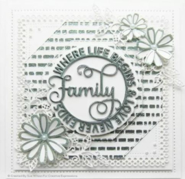 CED26007 Creative Expressions Circle sayings craft die Family