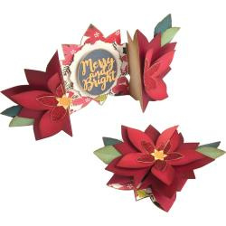 663174 Sizzix Thinlits Dies Sizzix Thinlits Dies Poinsettia Fold-A-Long Card By Jen Long 9/Pkg